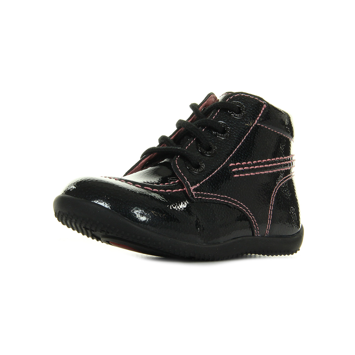 kickers noir vernis bebe