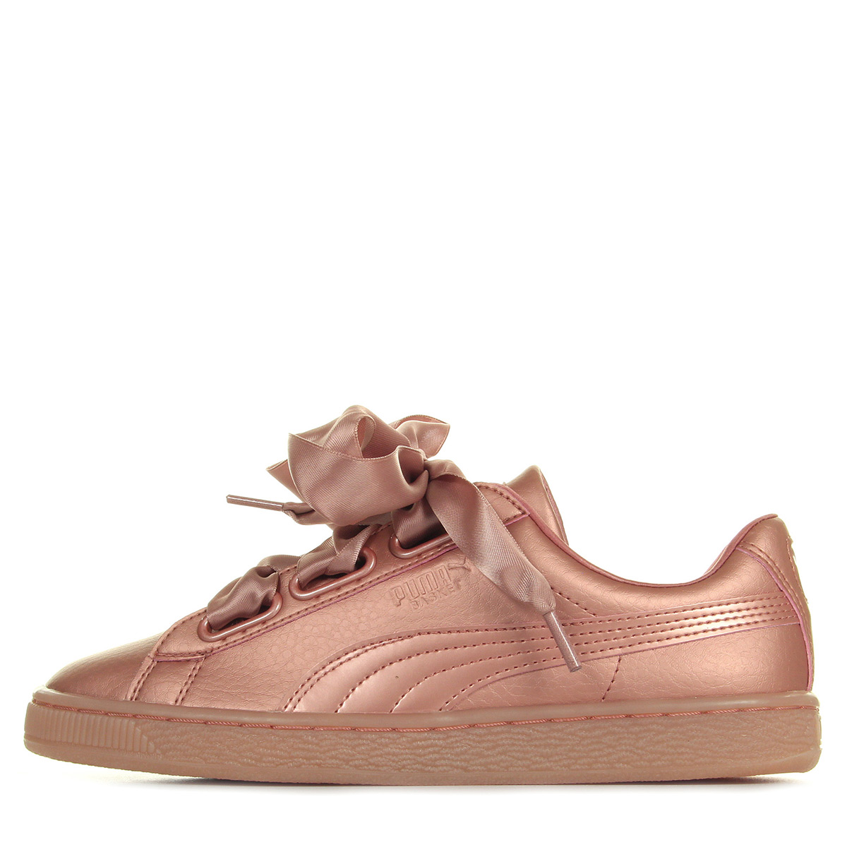 puma basket heart marron