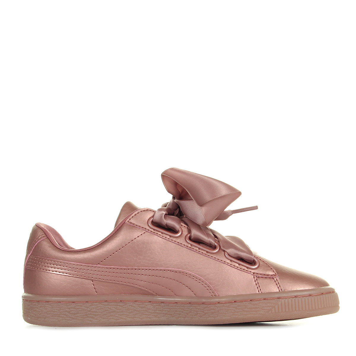 puma basket heart womens orange