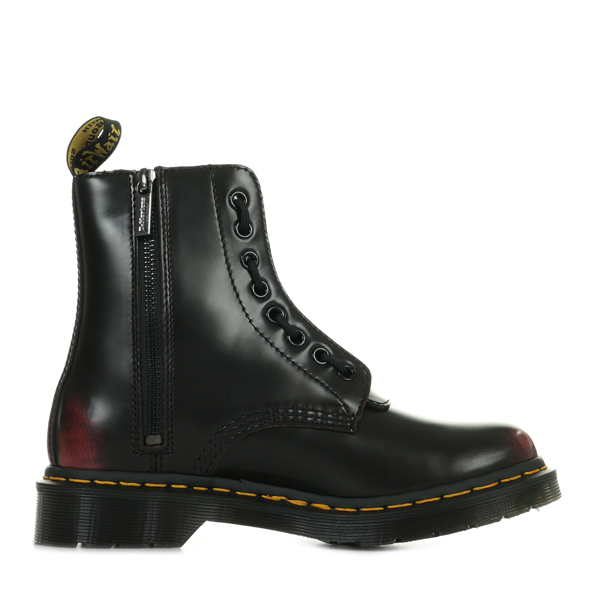 doc martens with zipper on front