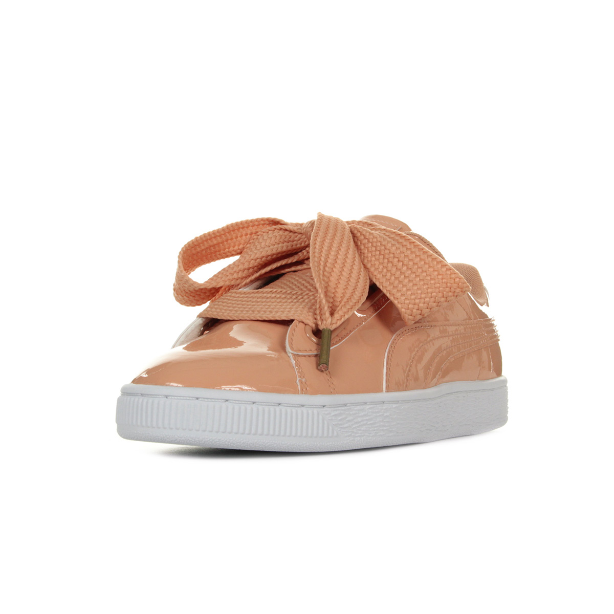 puma basket heart womens orange