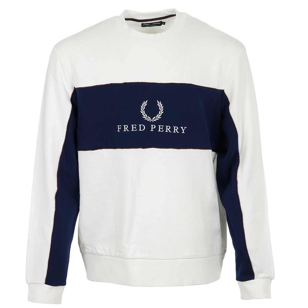 fred perry central panel crew sweatshirt