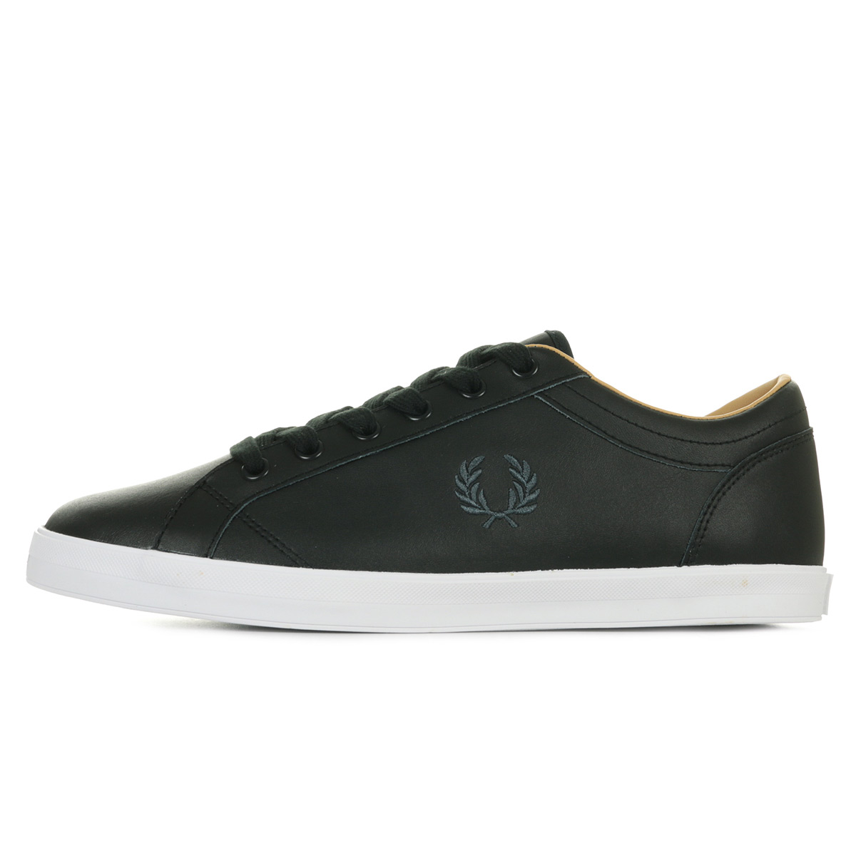 fred perry baseline leather black