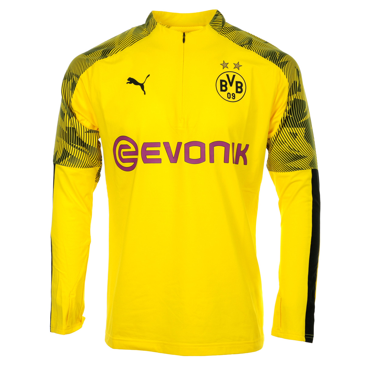 Puma Men's Bvb 1/4 Zip Training Top With Evonik Logo Half Zip & Quarter Zip