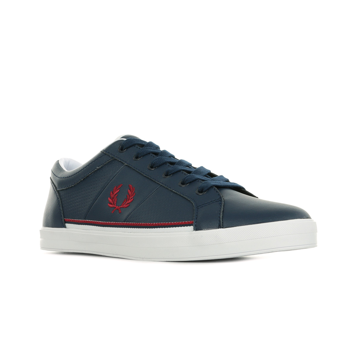 fred perry baseline leather black