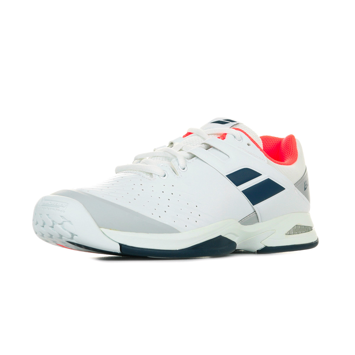 Chaussures De Tennis Babolat Propulse All Court Junior - Enfant 4.5 - Blanc/bleu/jaune