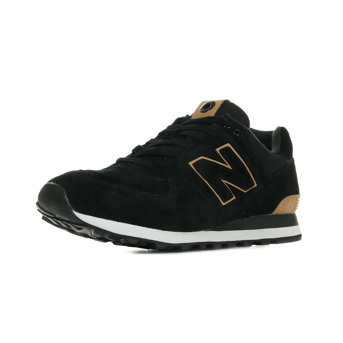 new balance 574 noir et or