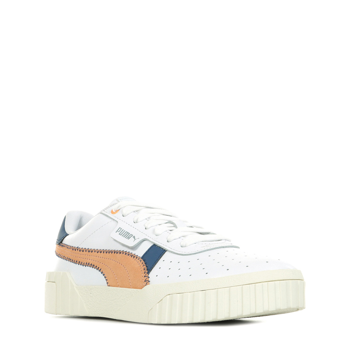 Puma Women's Cali Retro Puma White/Cantaloupe - 372095-01 | Sneaker District