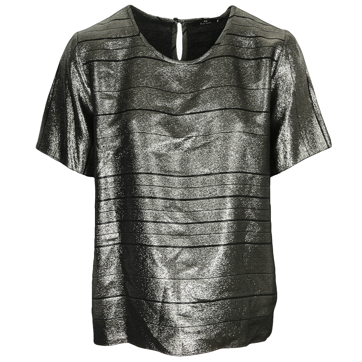 PS by Paul Smith Top col rond ample lamé Swirl