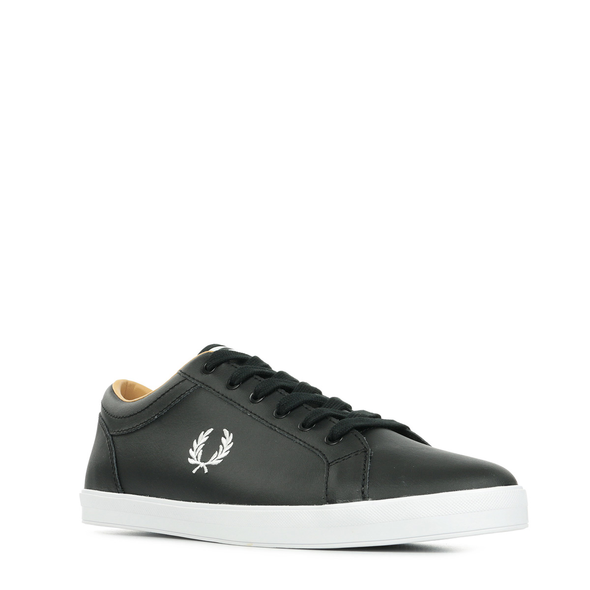fred perry baseline leather black