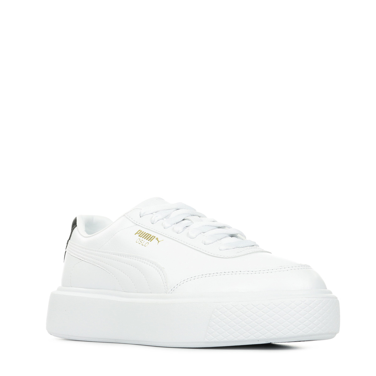puma oslo femme trainers with in white and tan