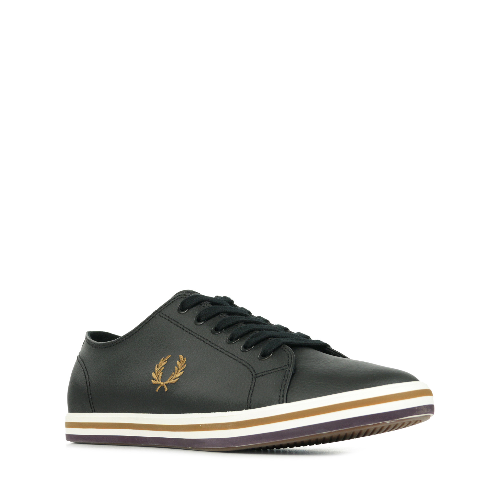 fred perry kingston black leather