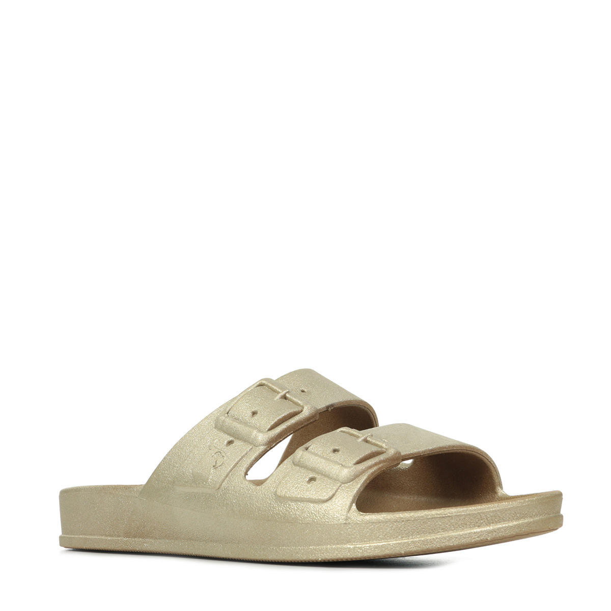 Sandales CACATOES BARRA - Claquettes Femme Avec Bijou, Semelle Souple, PVC Recyclable - Marron